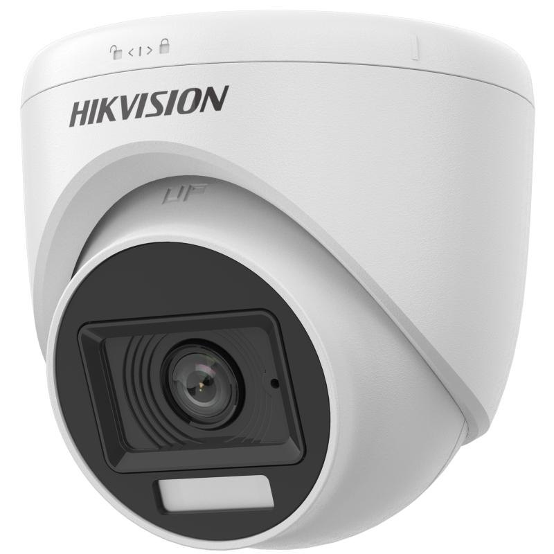 [DS-2CE76D0T-LPFS] HIKVISION 2MP Smart Hybrid Light Audio Fixed Turret Camera analogique